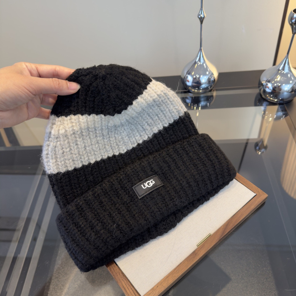 UGG black and grey wool hat